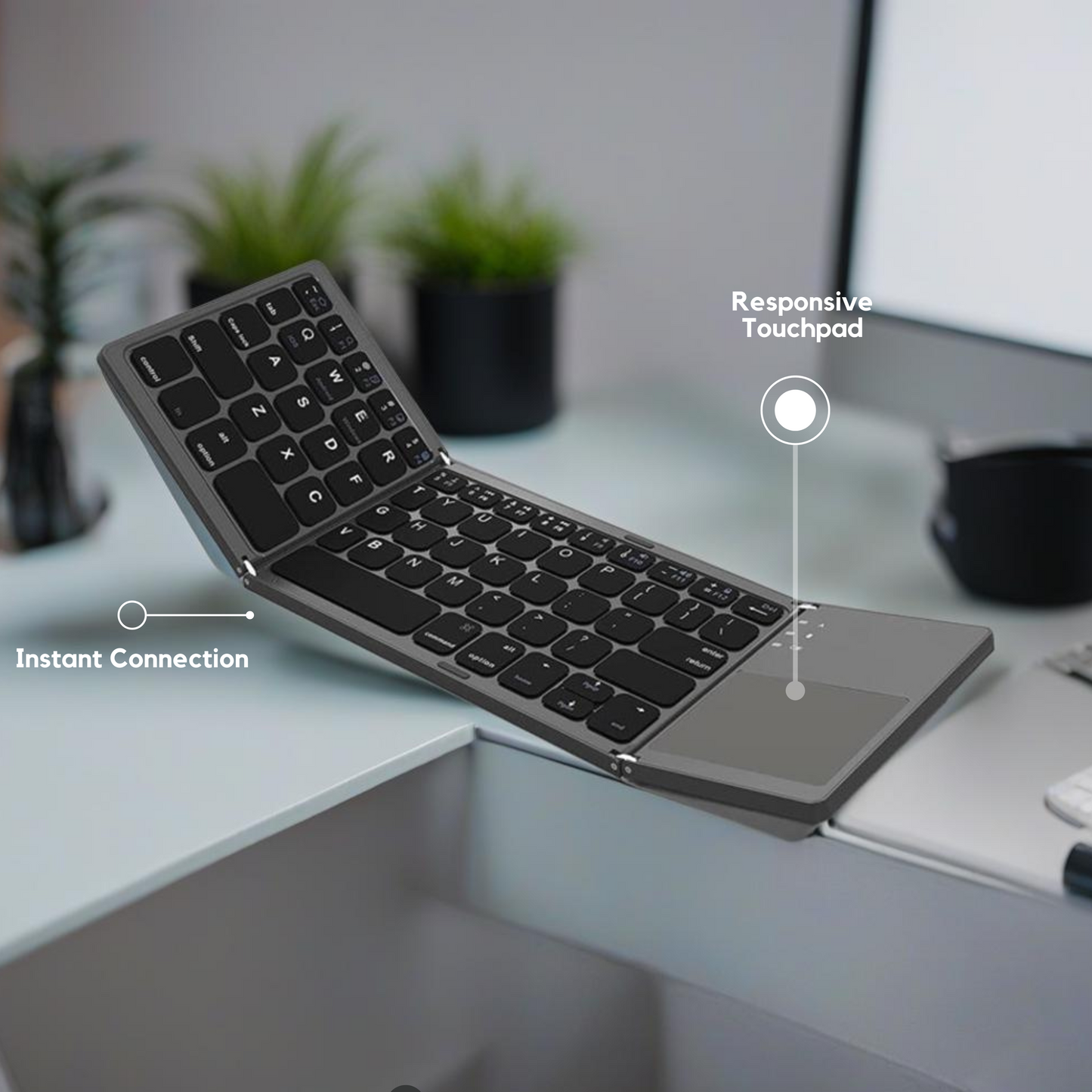 Foldable bluetooth keyboard